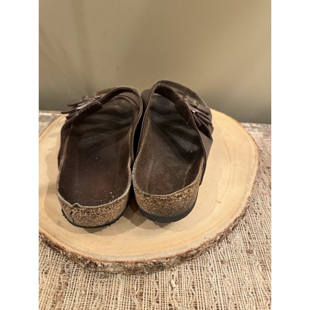 Birkenstock Florida Sandals Women's Sz- 10 Brown 3 Buckle Leather Slip‎ Shoes - Picture 9 of 11